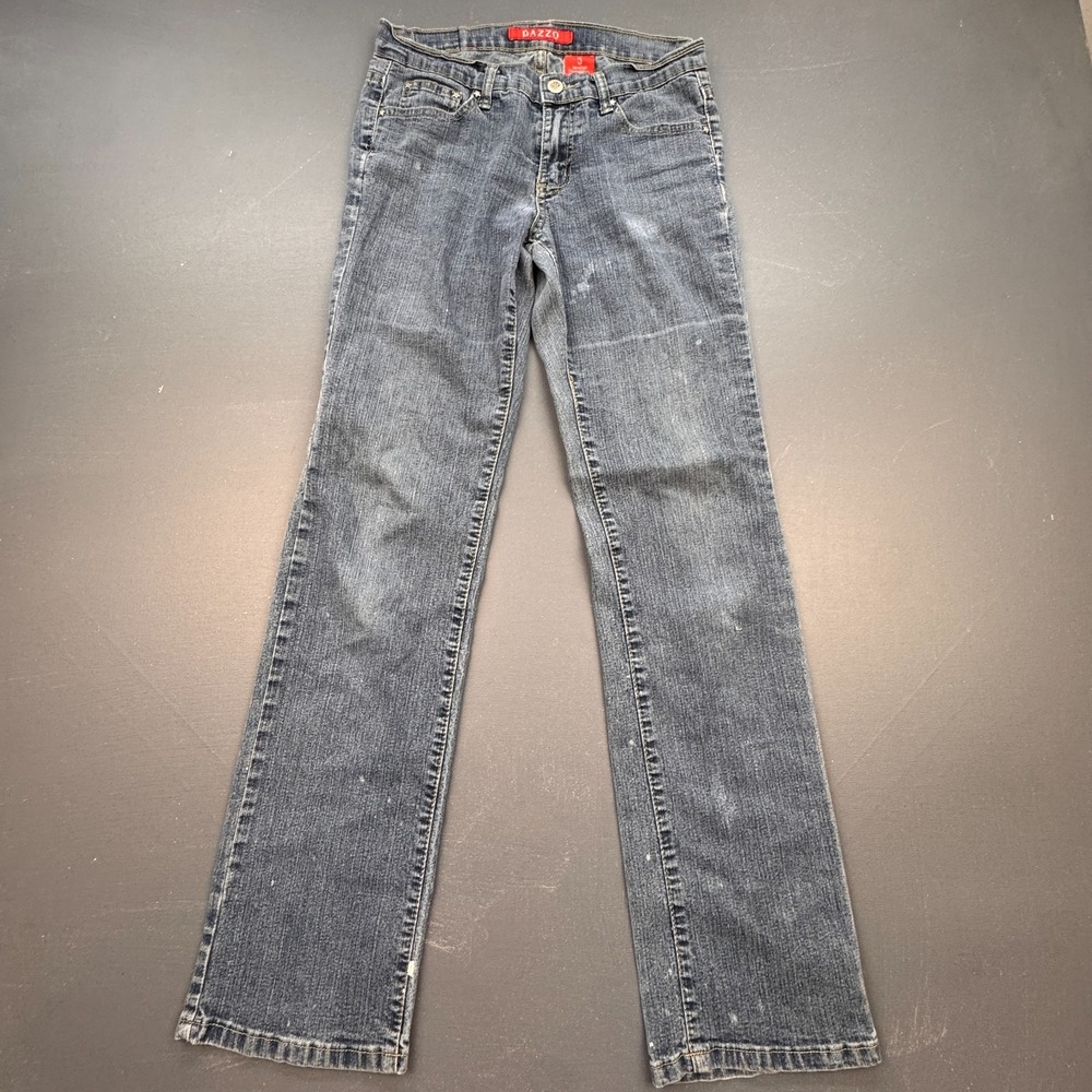Pazzo Jeans Women's Size 5 Straight Leg Blue Low Rise Casual Denim Faded Western